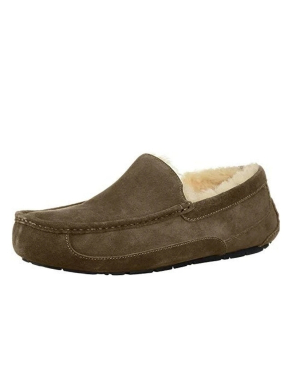 NIB UGG X-Wide Ascot Men's Slipper, Espresso, Size 7 X-Wide (7EEE)